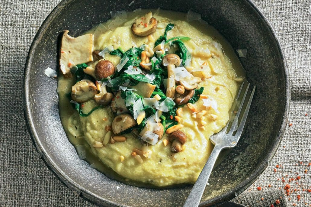 Gluten free creamy polenta dinner recipe