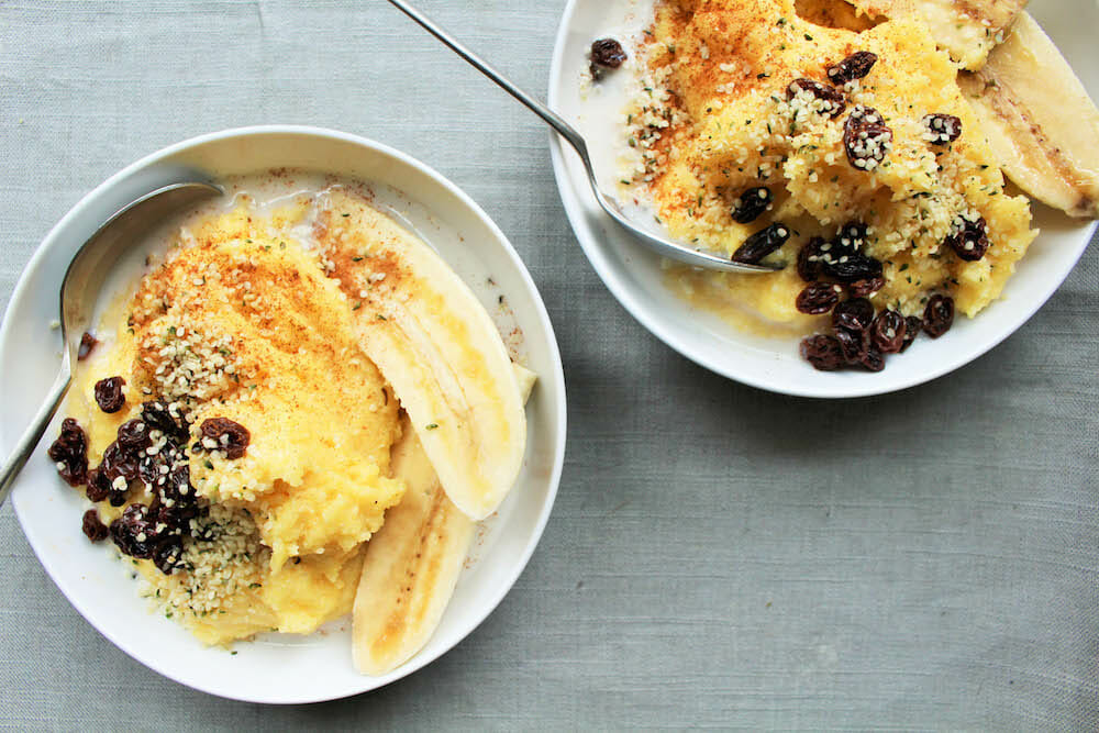 Sweet polenta porridge recipe